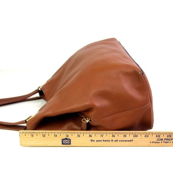 ROOMY Vince Camuto TAN BROWN GENUINE LEATHER SHOULDER BAG HANDBAG TOTE PURSE - Picture 15 of 16